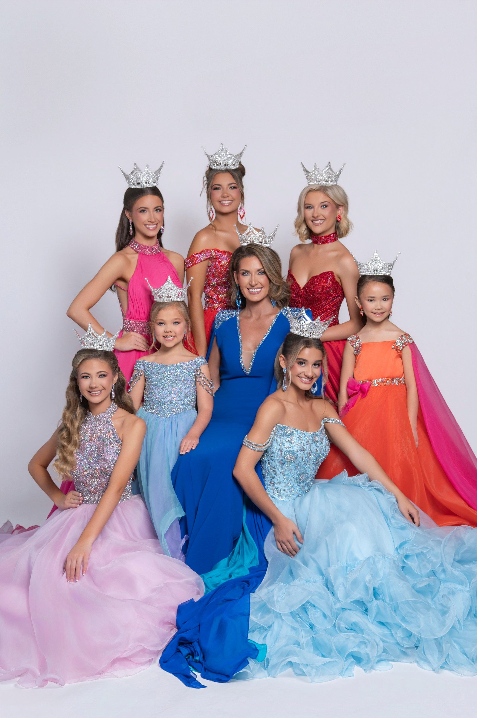 Royalty USA queens of every division in their gowns